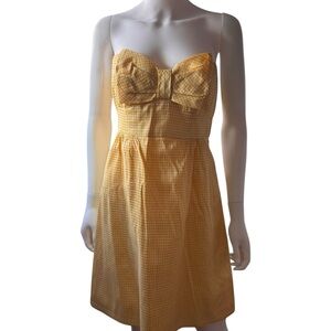 Nanette Lepore Gingham Strapless Dress